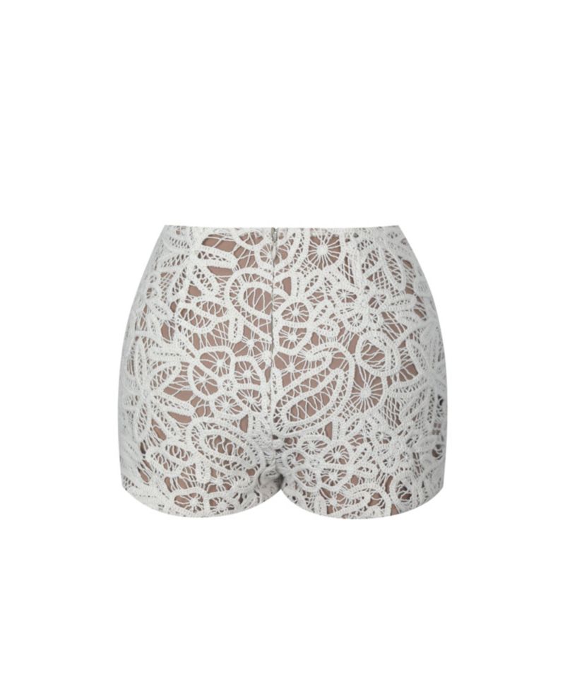 Women's Rosanne Low-Rise Crochet Shorts, 11" Inseam