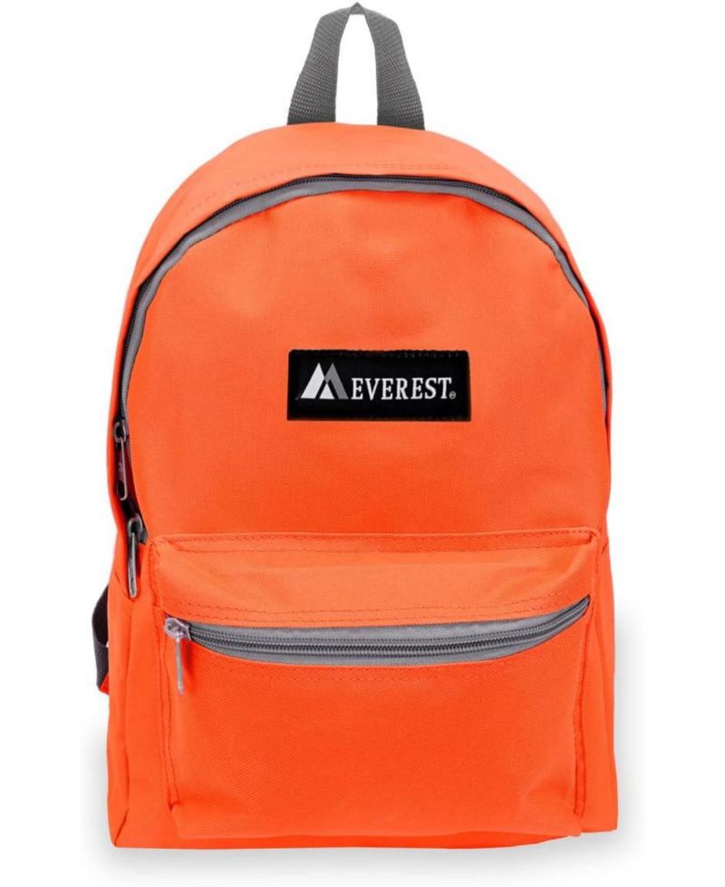 Basic Backpack, Tangerine, One Size