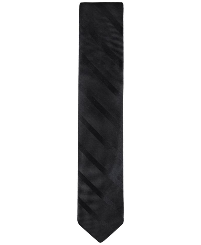 Men's Solid Textured Stripe Tie