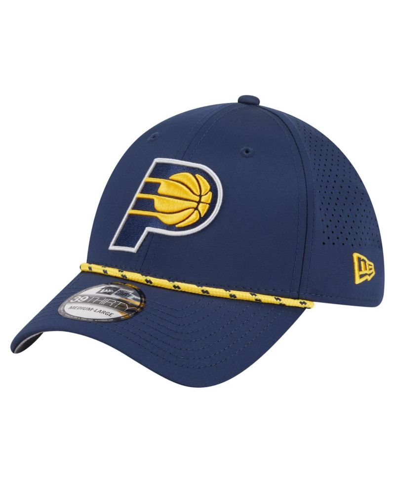 Men's Navy Indiana Pacers Featherweight Poly Rope Flex 39Thirty Hat