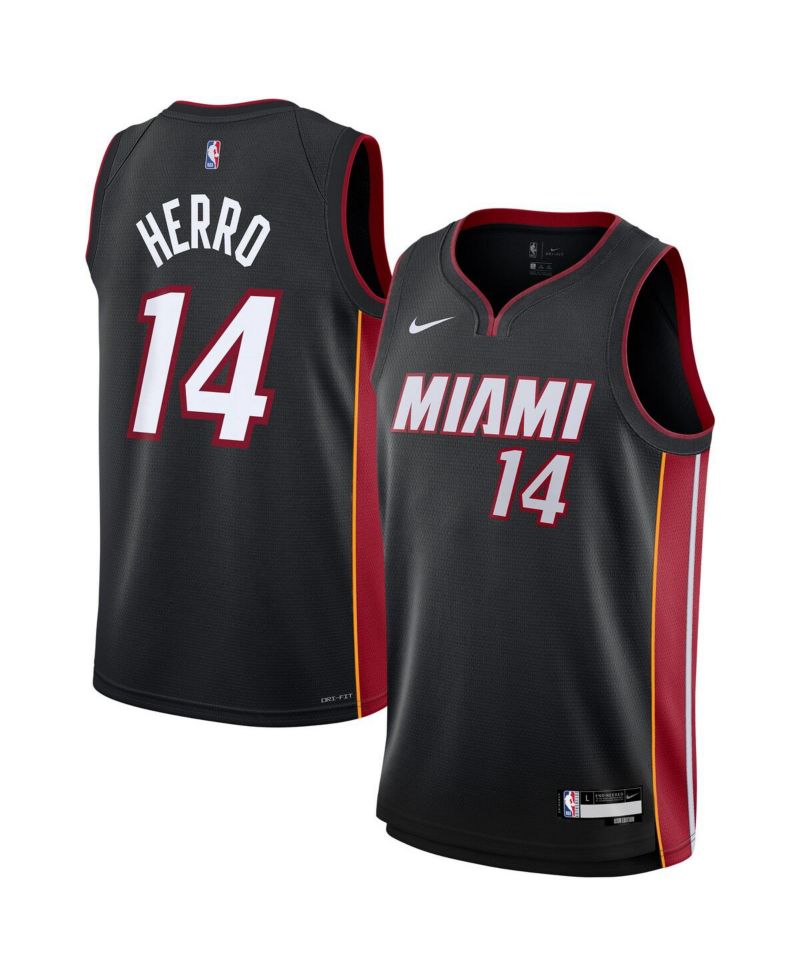Big Boys and Girls Tyler Herro Black Miami Heat Swingman Jersey - Icon Edition