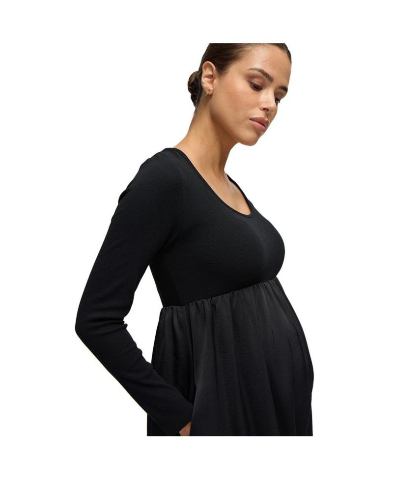 Maternity Ingrid + Isabel Mix Media Midi Dress
