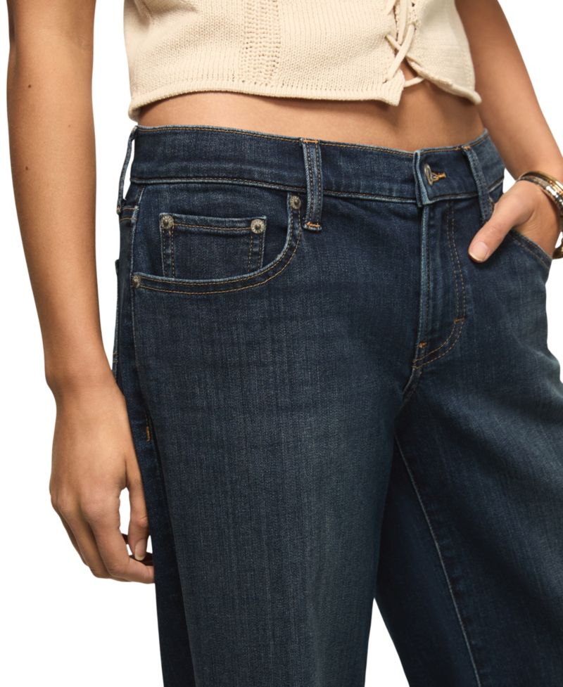 Women's Sweet Mid-Rise Wide-Leg Jeans