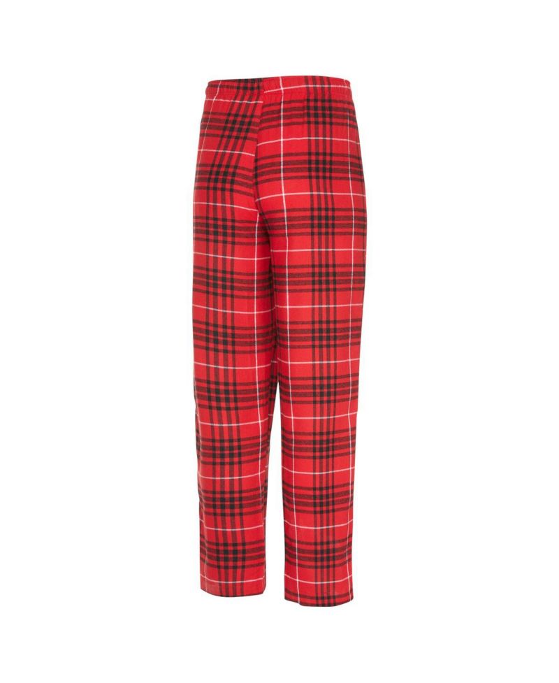 Men's 2-Piece Red/Black Atlanta Hawks Vector Top and Flannel Pants Sleep Set