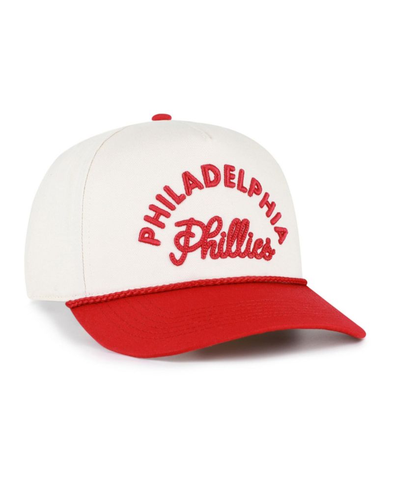 Men's and Women's Natural/Red Philadelphia Phillies Rope Script Hitch Adjustable Hat
