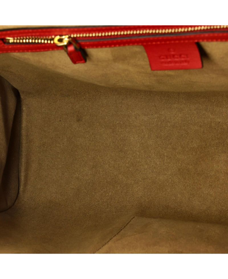 Medium Padlock Top Handle Bag GG Coated Canvas and Leather