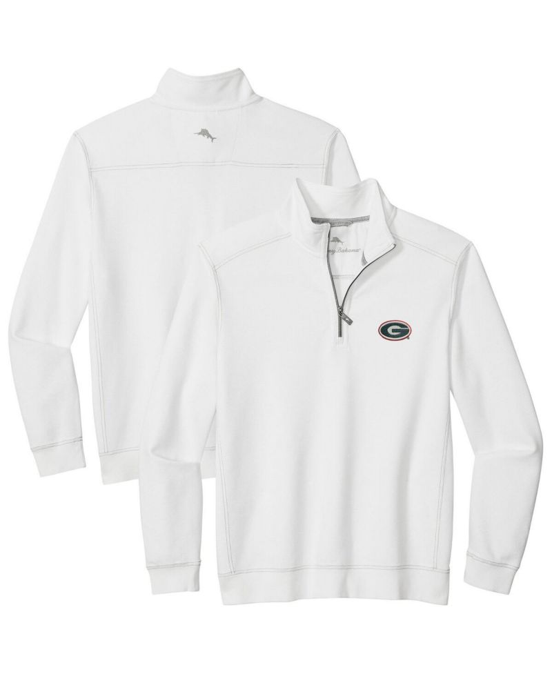 Men's White Georgia Bulldogs Montego Bay Half-Zip Jacket