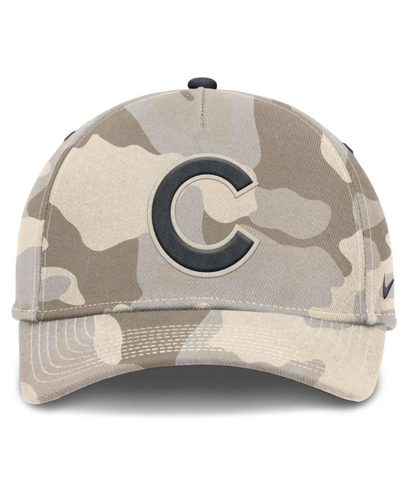 Men's Natural Chicago Cubs Camo Pack Rise Adjustable Hat