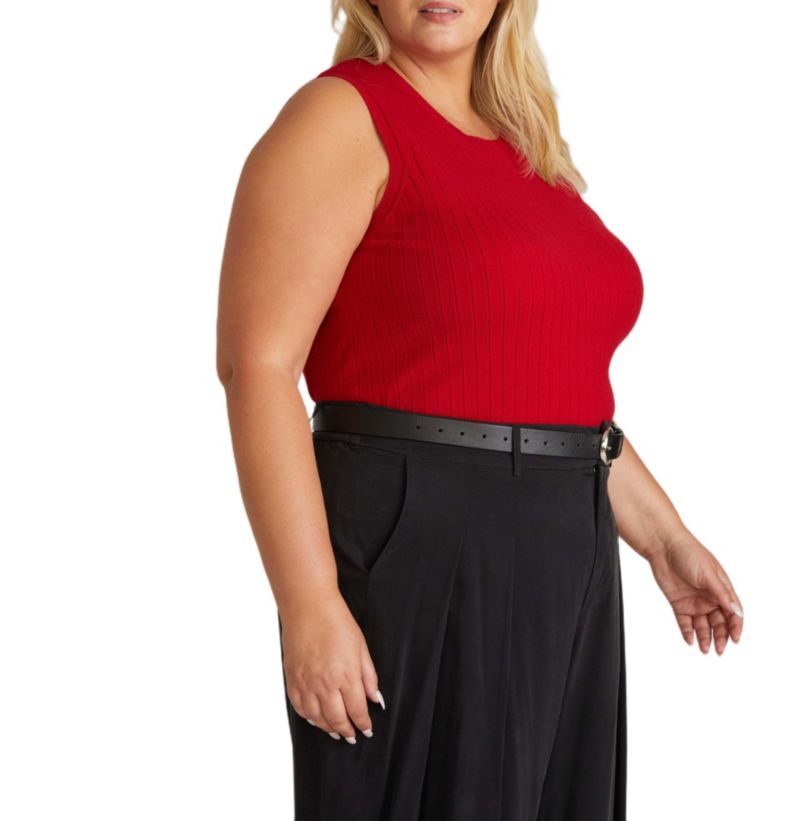Plus Size Savvy Fine Knit Sweater Shell