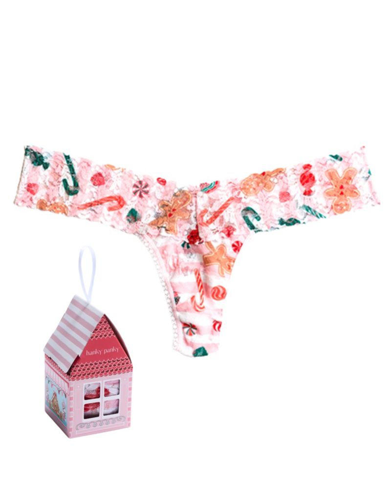 Women's Lace Gingerbread House Low Rise Thong