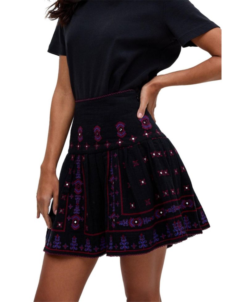 Women's Issabel All Over Embroidered Mini Skirt