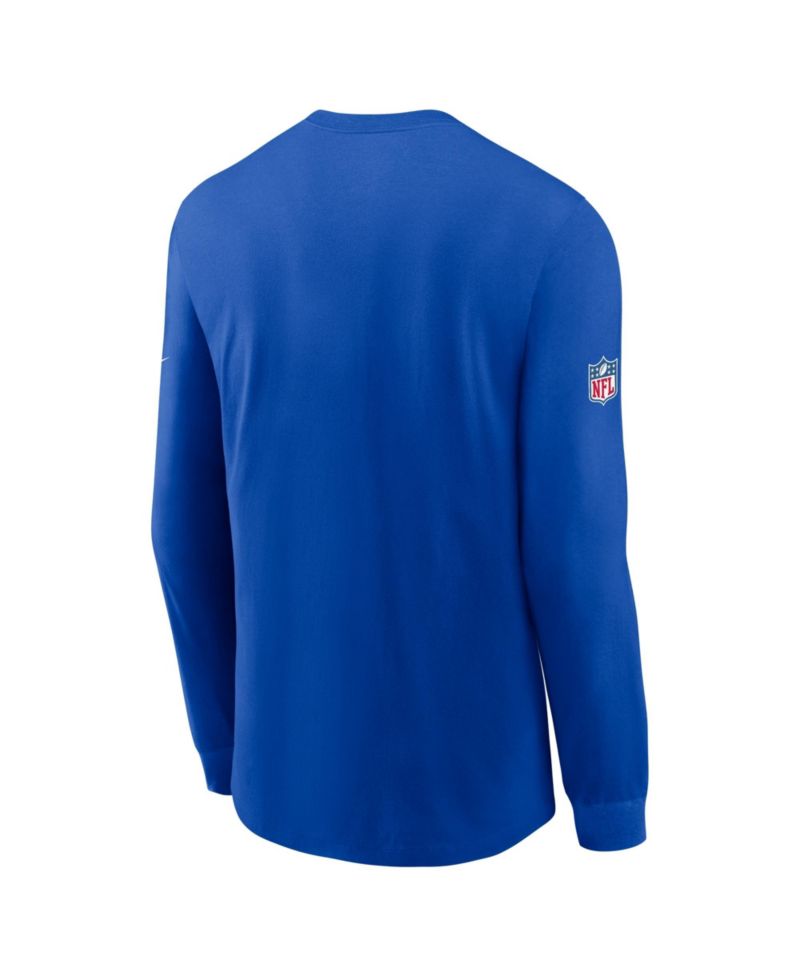 Men's Royal Los Angeles Rams Option Offense Long Sleeve T-Shirt