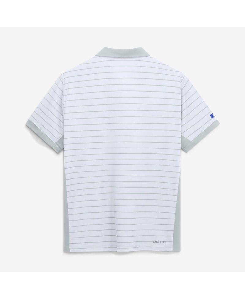 Men's Platinum Atlanta Braves 2026 City Connect Authentic Collection Striped Victory Dri-FIT Polo Shirt