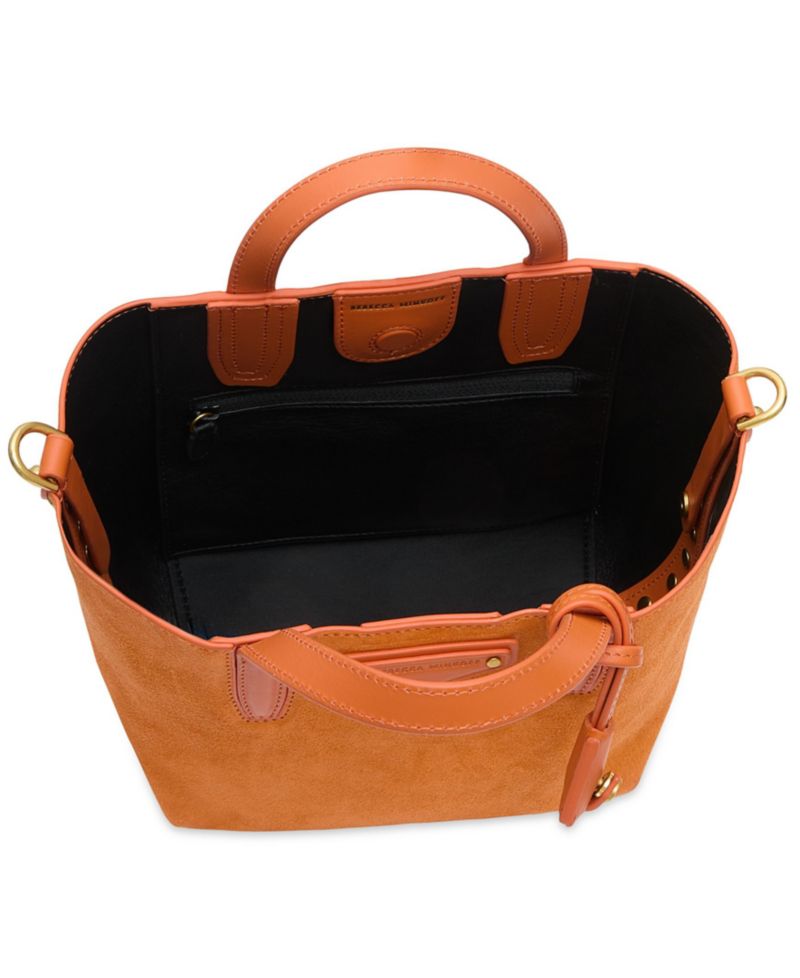 Riley Small Suede Leather Tote Handbag