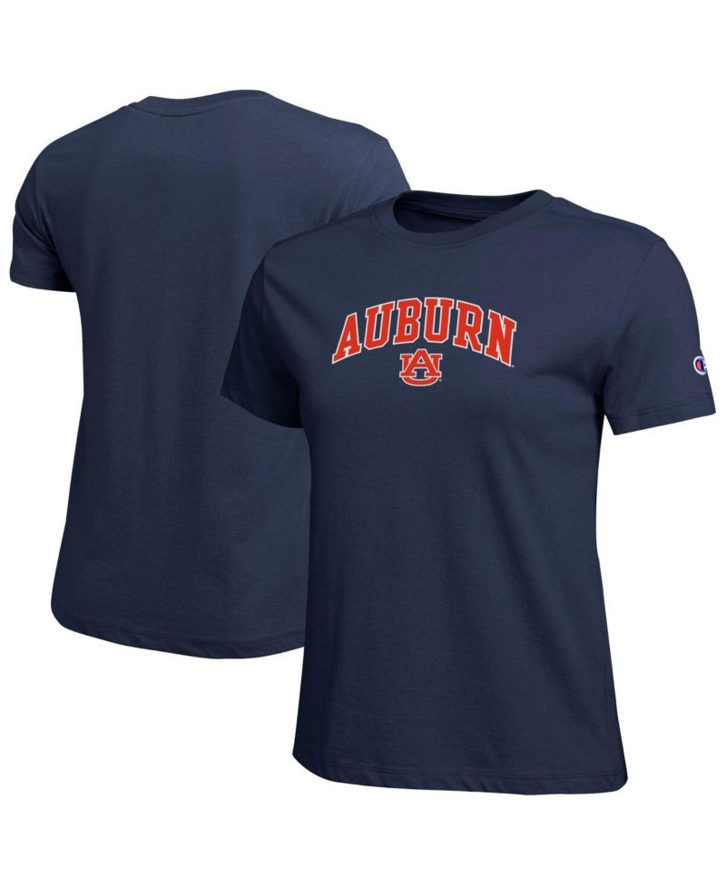 Women's Navy Auburn Tigers Arched Over Logo T-Shirt