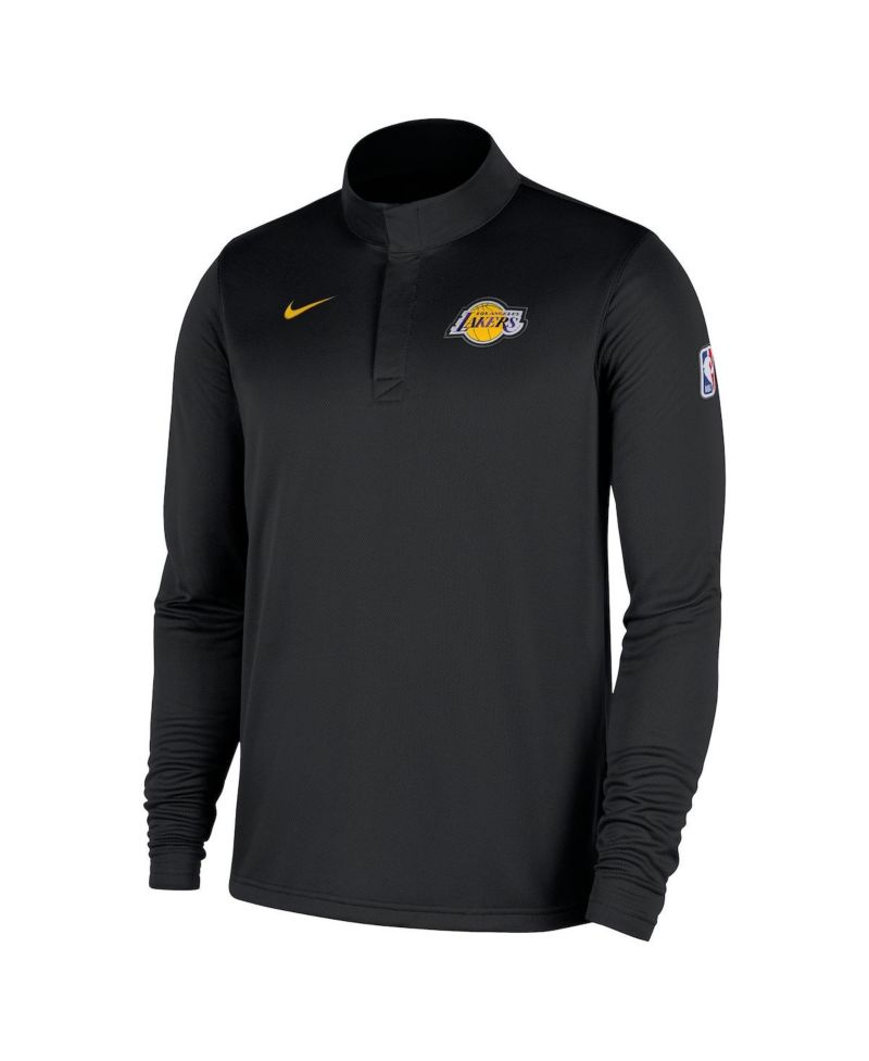 Men's Black Los Angeles Lakers 2025/26 Authentic Coaches Quarter-Zip Pullover Jacket