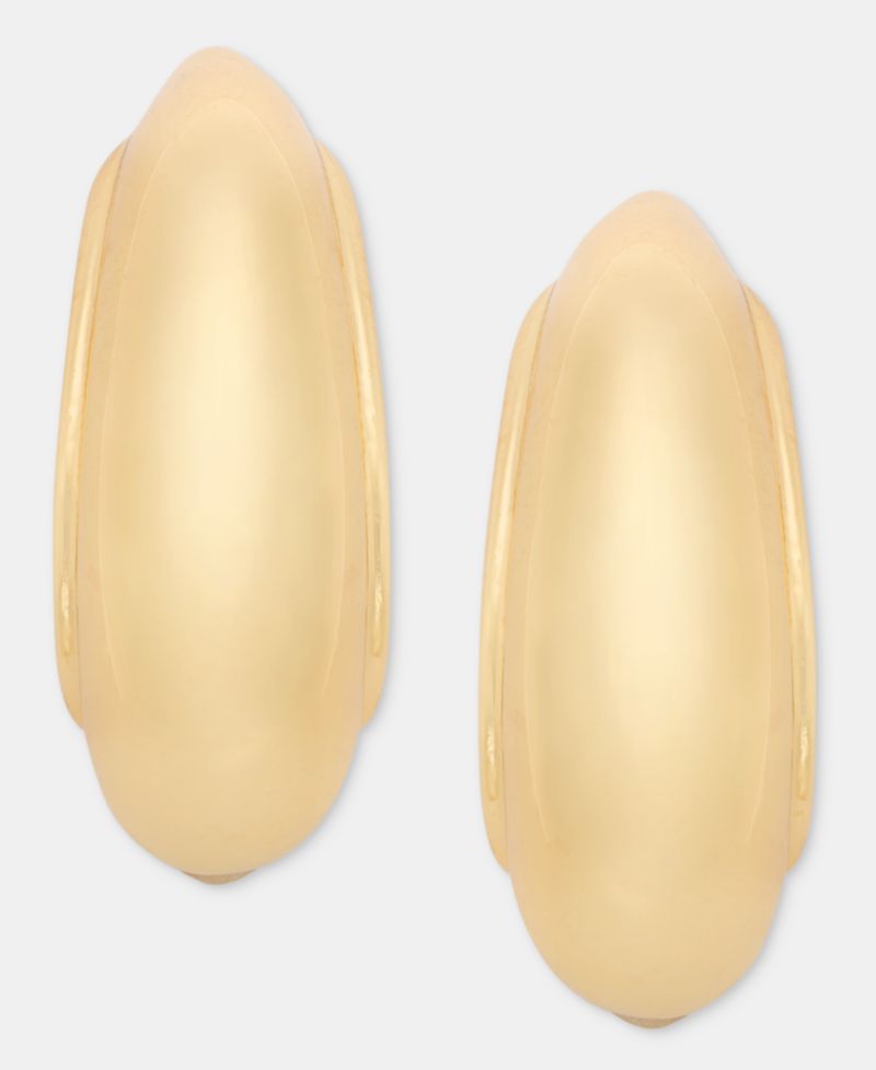 Oval Open Hoop Earrings