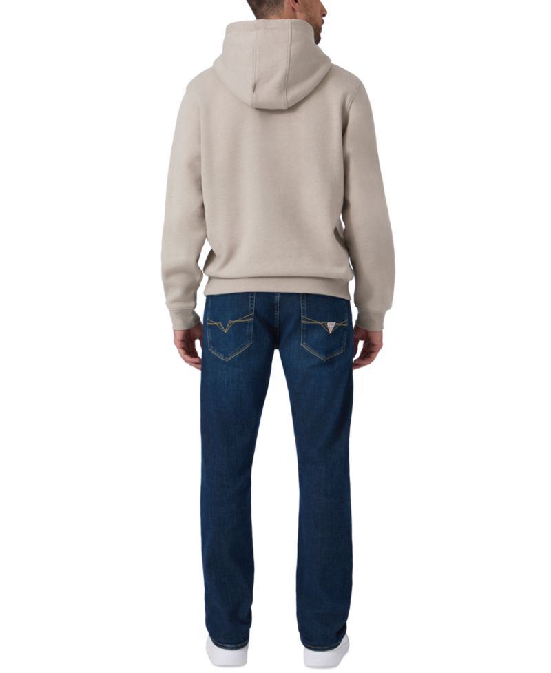 Men's Teddy Bear Melange Relaxed-Fit Graphic Hooded Sweatshirt