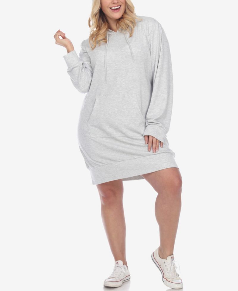 Plus Size Hoodie Sweatshirt Dress