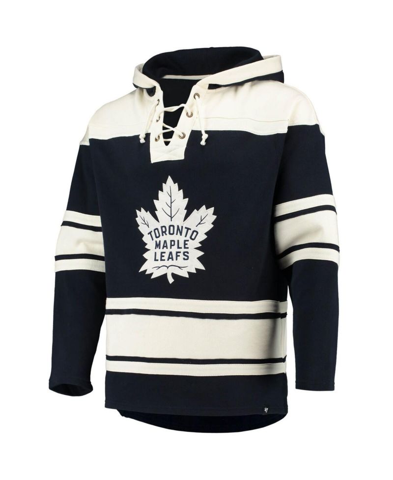 Men's Auston Matthews Blue Toronto Maple Leafs Player Name and Number Lacer Pullover Hoodie