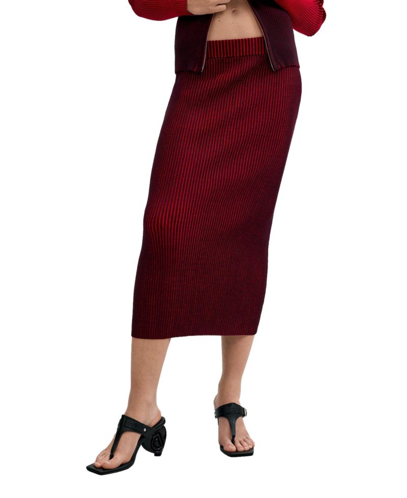 Women's High-Waisted Midi Pencil Skirt