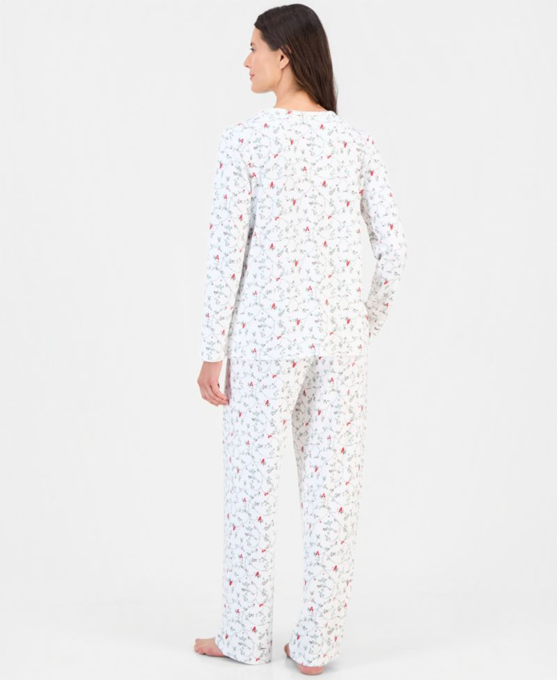 Women's 2-Piece Printed Long-Sleeve Packaged Pajama set