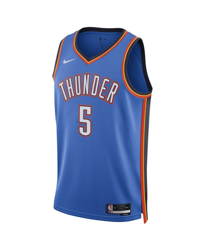Men's and Women's Luguentz Dort Blue Oklahoma City Thunder Swingman Player Jersey - Icon Edition