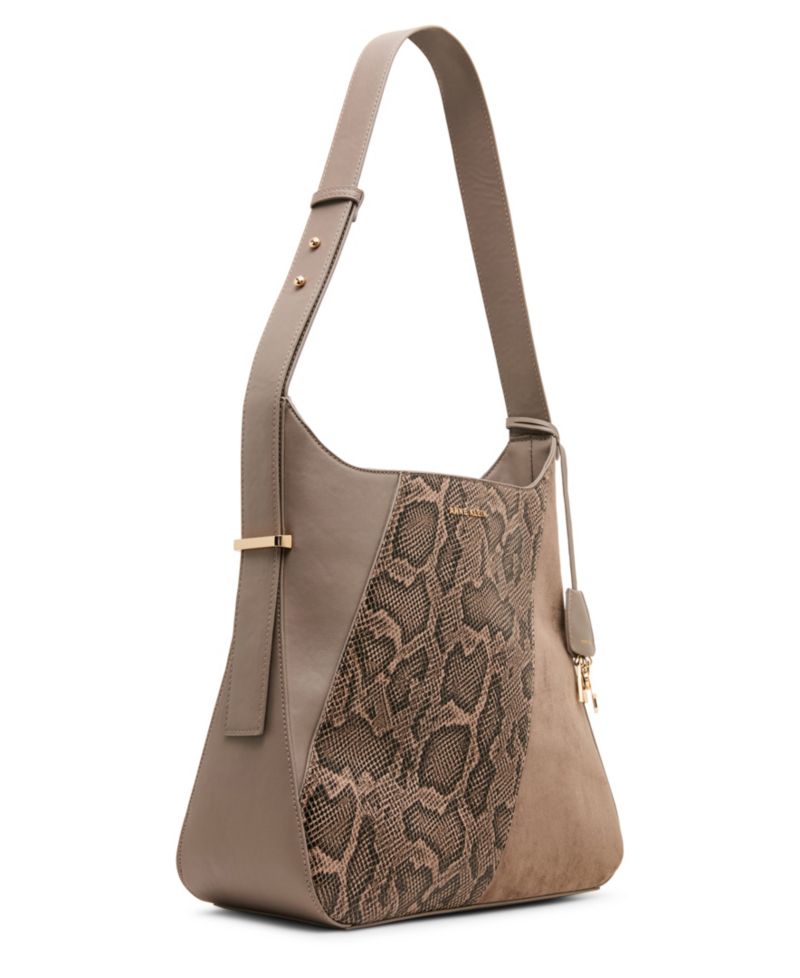 Large Multi-Pieced Hobo Handbag