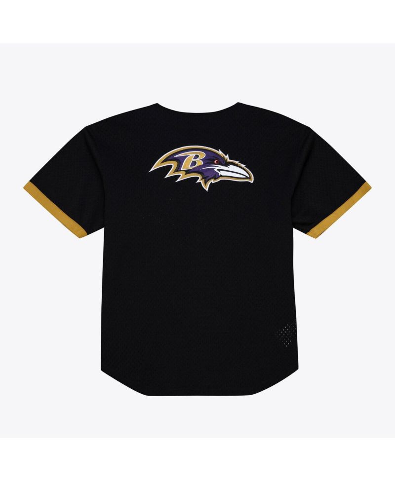 Men's Black Baltimore Ravens Head Coach Mesh Full-Button Fashion Jersey