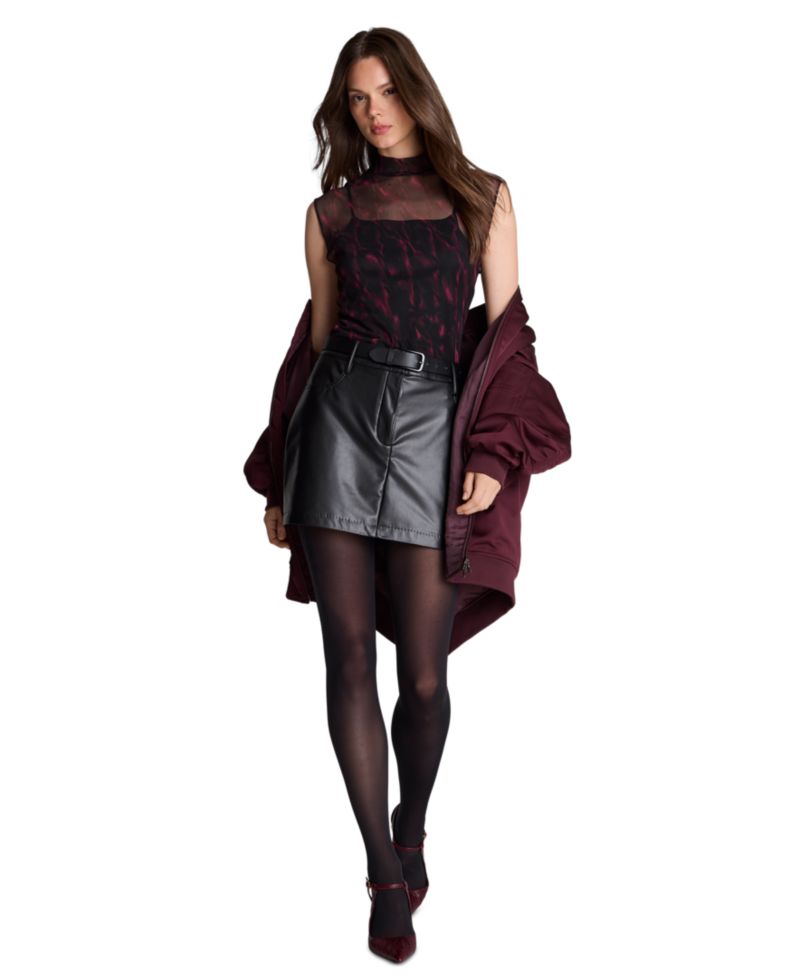 Women's Mock Neck Sleeveless Pullover with Interior Cami