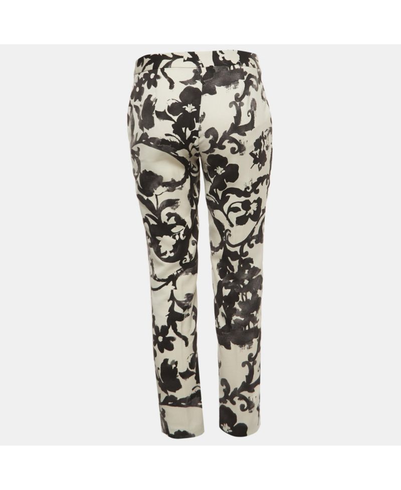 Women's Floral Print Crepe Trousers