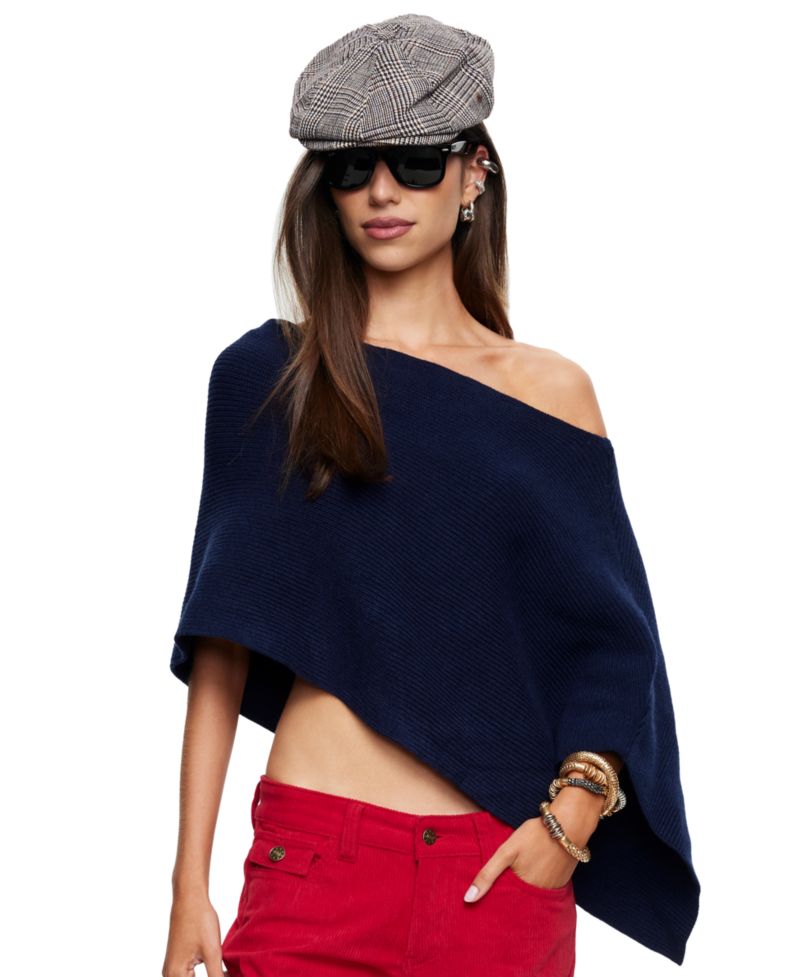 Women's Luminous Pull-On Asymmetric Poncho