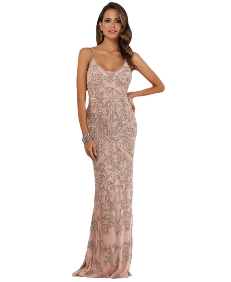 Women's Spaghetti Strap Beaded Dress