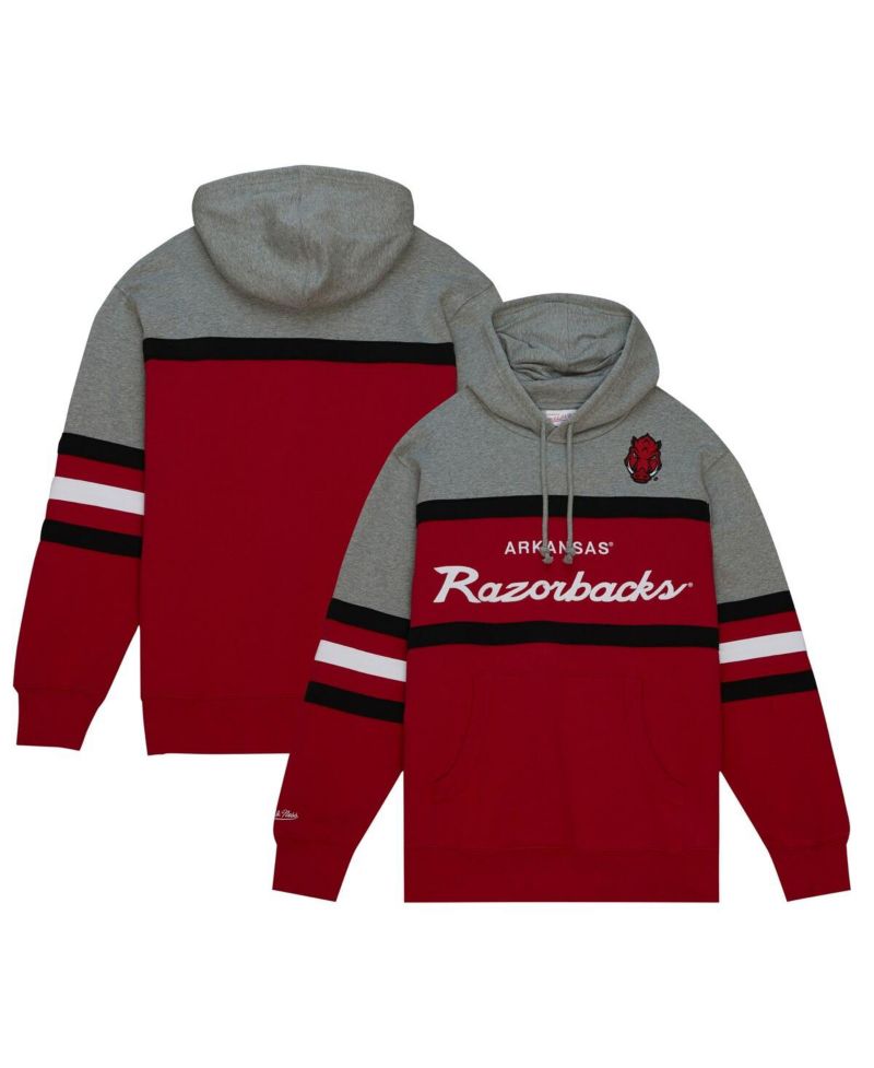 Men's Crimson Arkansas Razorbacks Head Coach Pullover Hoodie