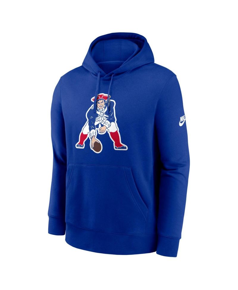 Men's Royal New England Patriots Club Fleece Pullover Hoodie