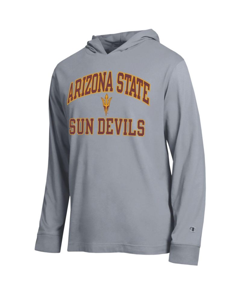 Men's Heather Gray Arizona State Sun Devils High Motor All-Star Long Sleeve Hooded T-Shirt