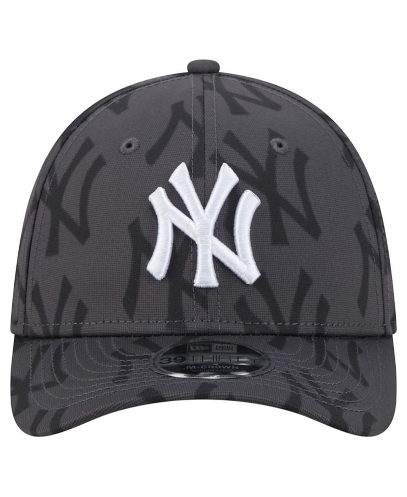 Men's Gray New York Yankees Halftone 39THIRTY Flex Hat