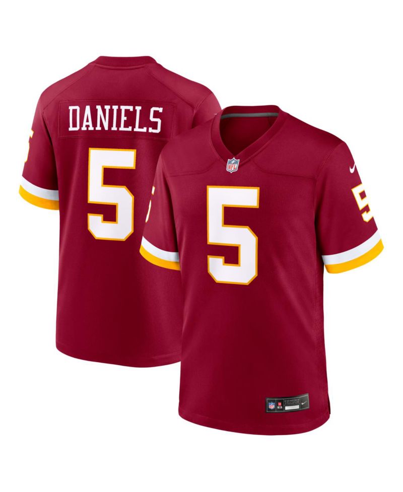 Men's Jayden Daniels Burgundy Washington Commanders Game Jersey