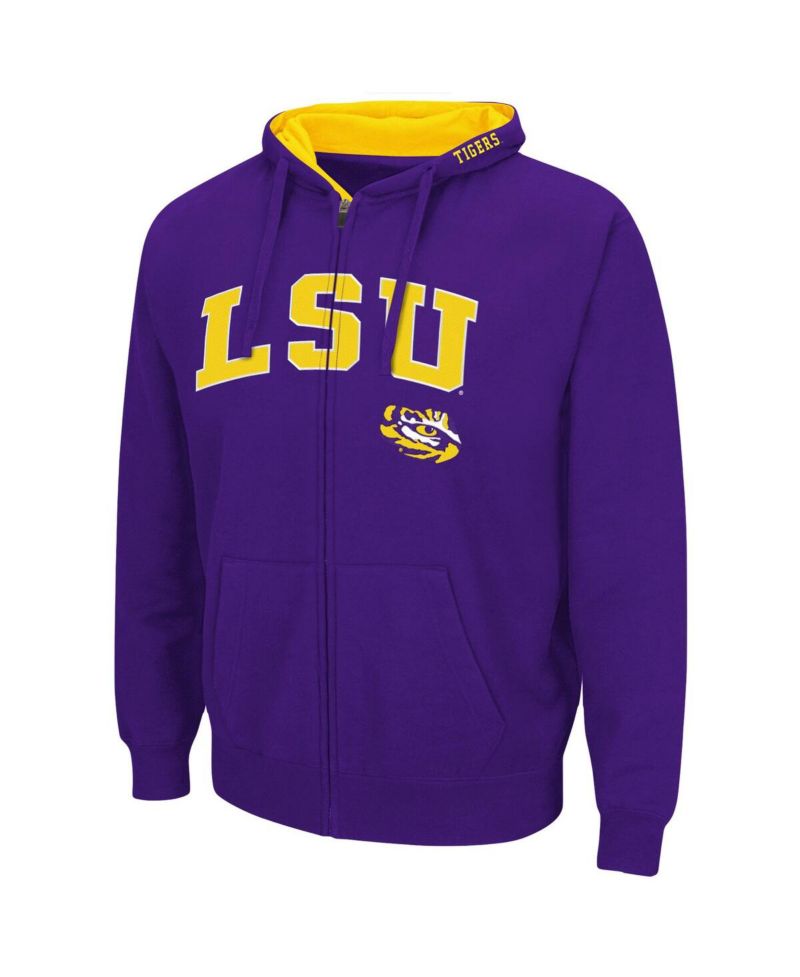 Men's LSU Tigers Arch Logo 3.0 Full-Zip Hoodie