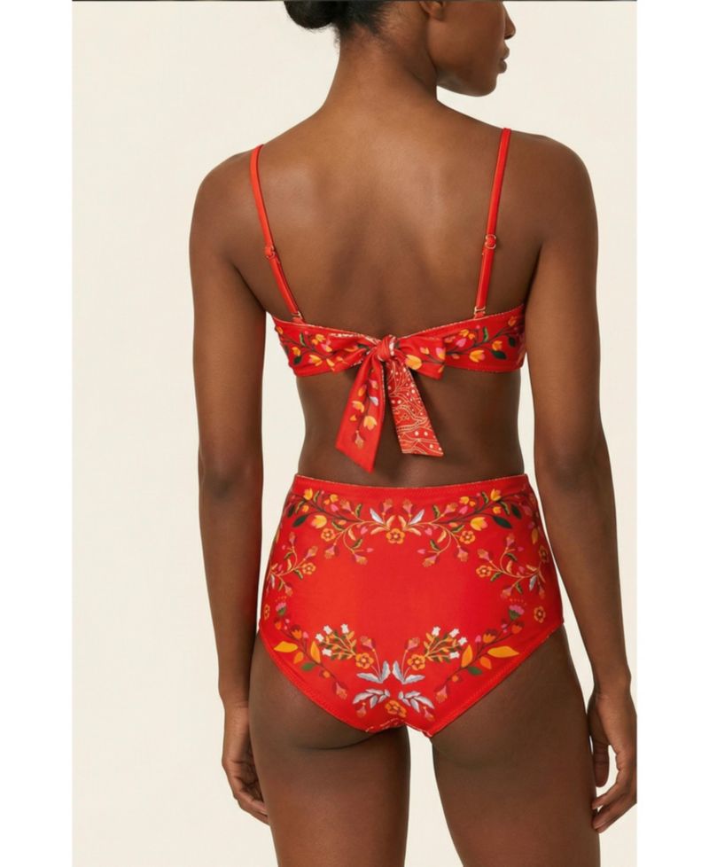 Women's Scarlet Bloom Reversible Bikini Bottom