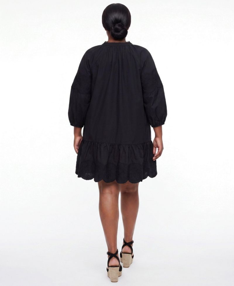 Plus Size Belle Isle Scallop Hem Mini Dress