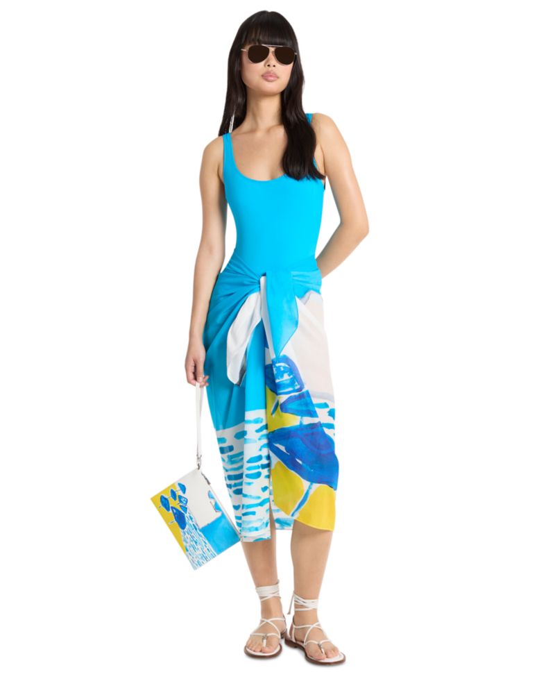 Women's Printed Woven Beach Cover-Up Sarong