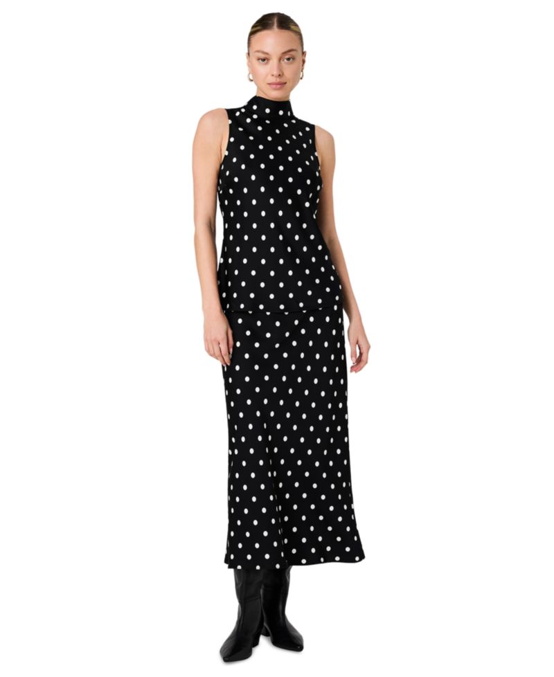 Women's Ennis Polka Dot Sleeveless Blouse