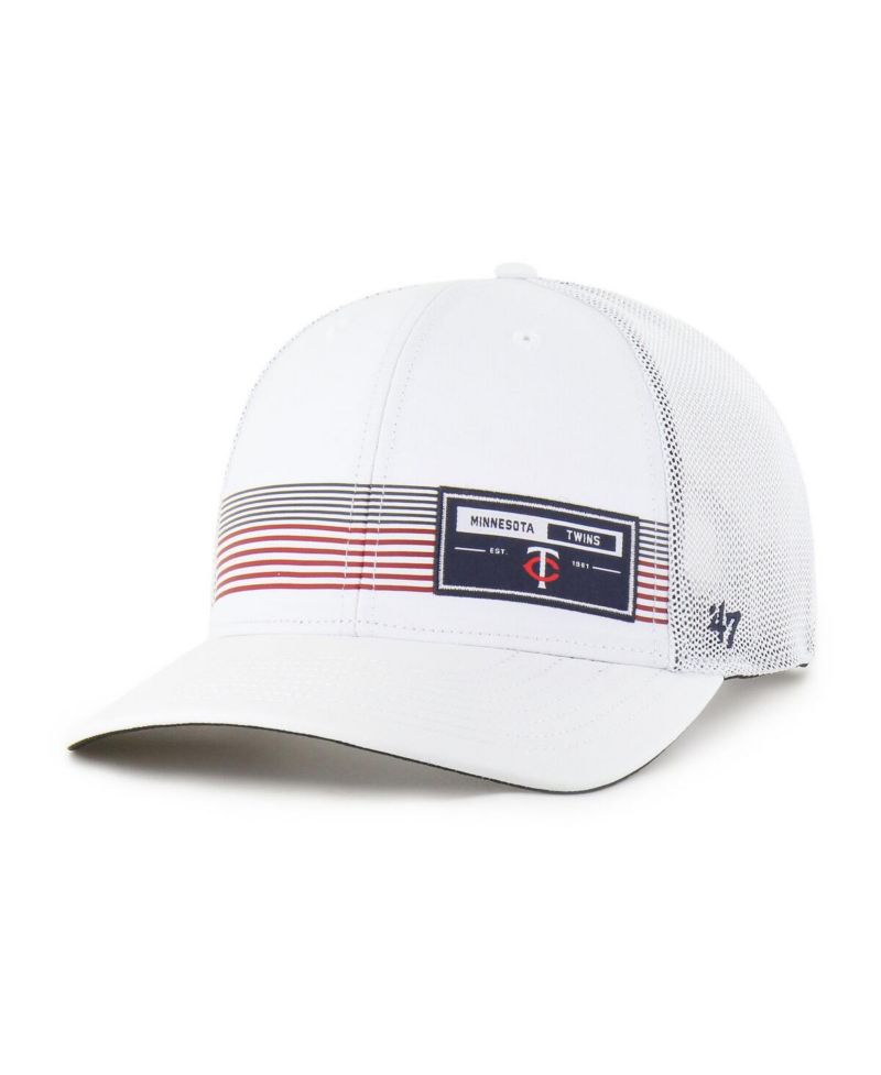 Men's White Minnesota Twins Rangefinder Brrr Trucker Adjustable Hat