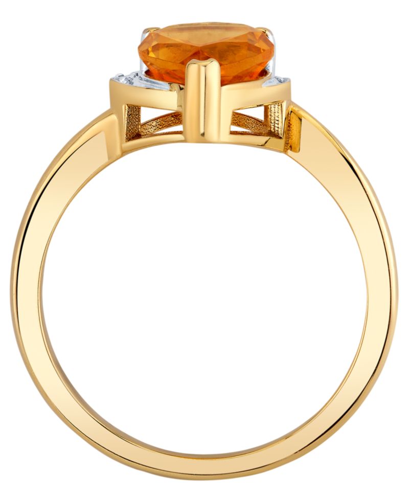 Citrine (1-3/4 ct. t.w.) and Diamond Accent Ring in 10k Yellow Gold