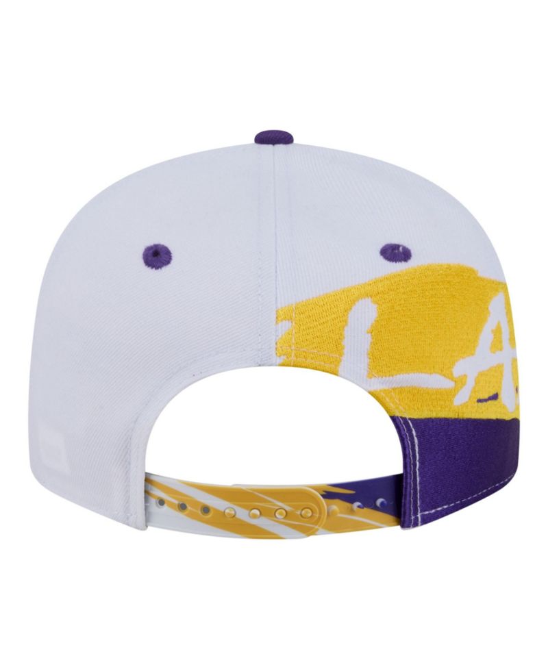 White/Purple Los Angeles Lakers Swept 9FIFTY Snapback Hat