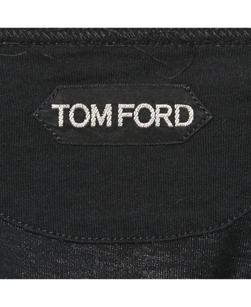 Men's Black Cotton Knit Crew Neck T-Shirt