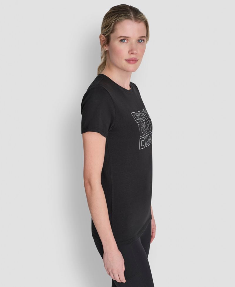 Women's Triple Rhinestone Foil Logo T-Shirt