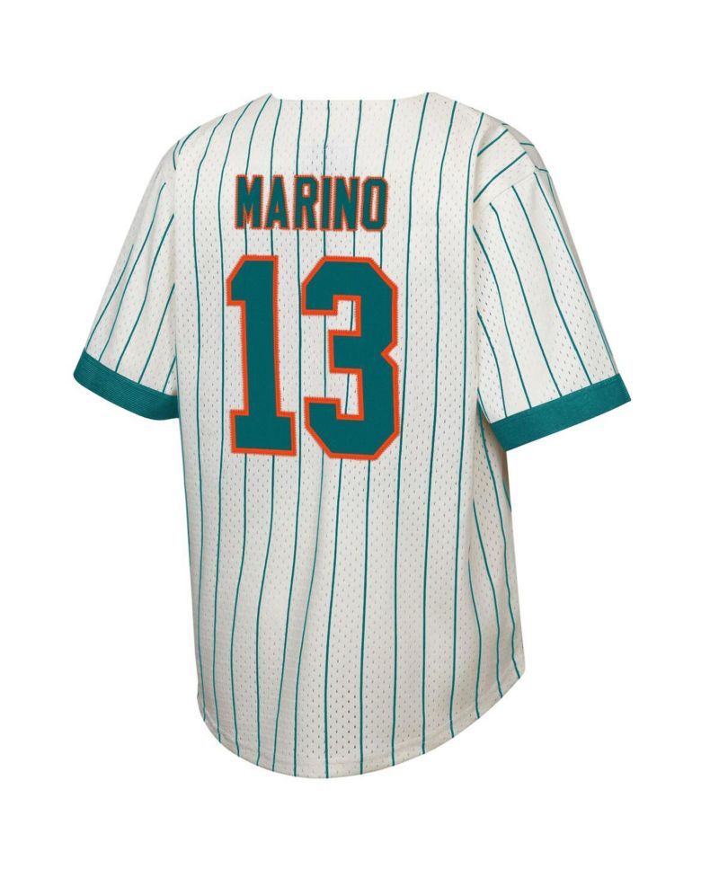 Big Boys and Girls Dan Marino Cream Miami Dolphins Retired Player Name & Number Baseball Jersey