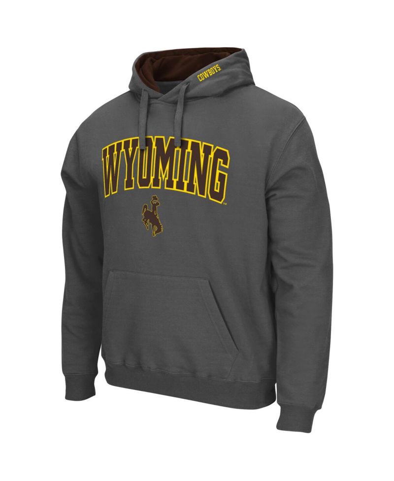 Men's Wyoming Cowboys Arch and Logo Pullover Hoodie